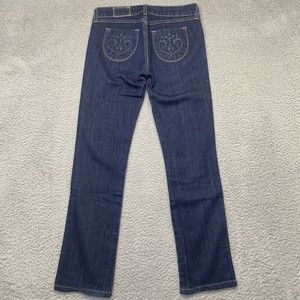 Siwy Low Rise Jeans Women 26 Blue Dark Wash Straight Leg Isobel Restart My Heart